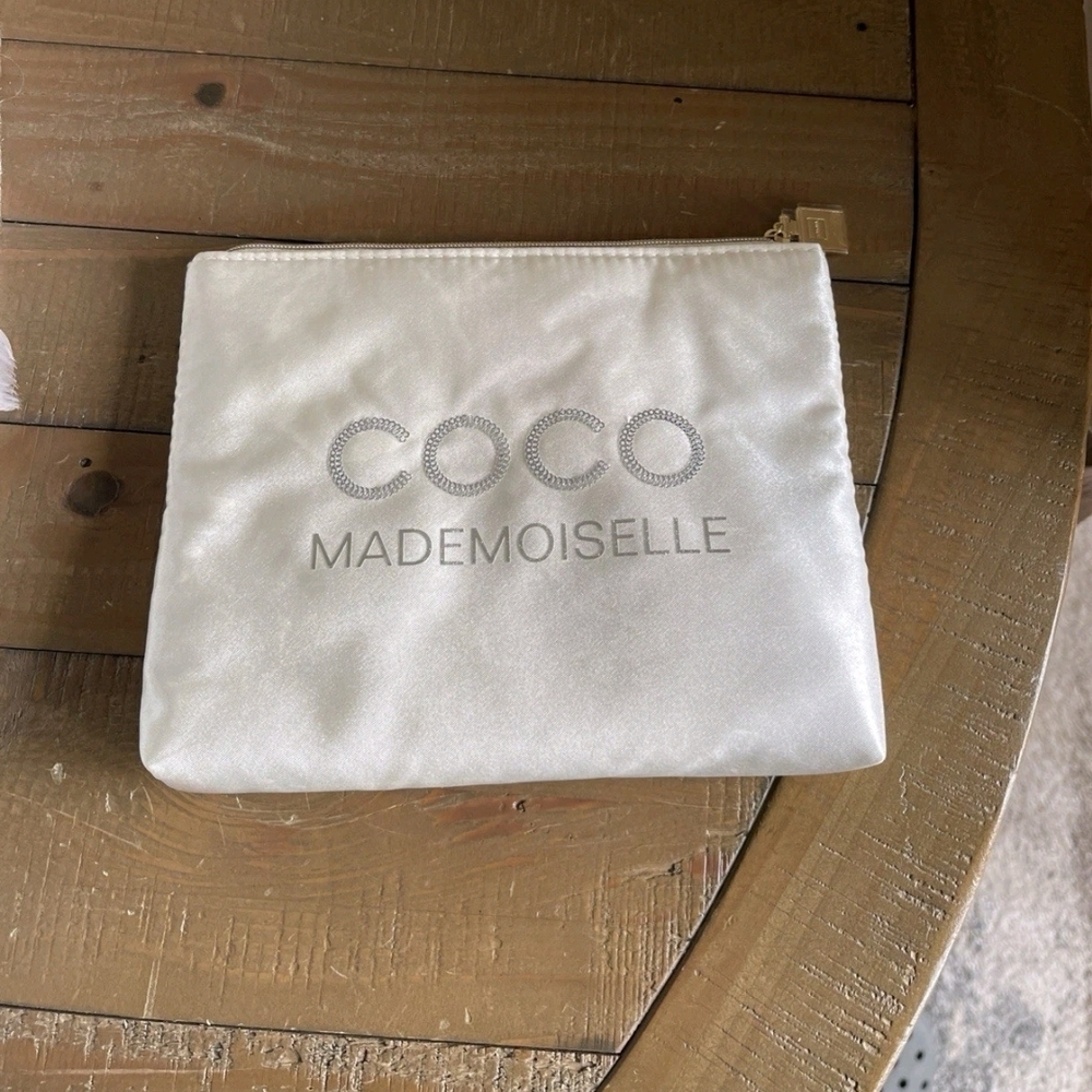 COCO Mademoiselle Satin Cosmetic Pouch - Ivory - Picture 8 of 11